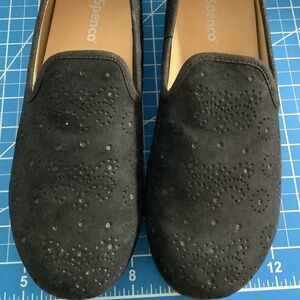 Spenco Women’s Black Suede Slip on Loafers Size 10